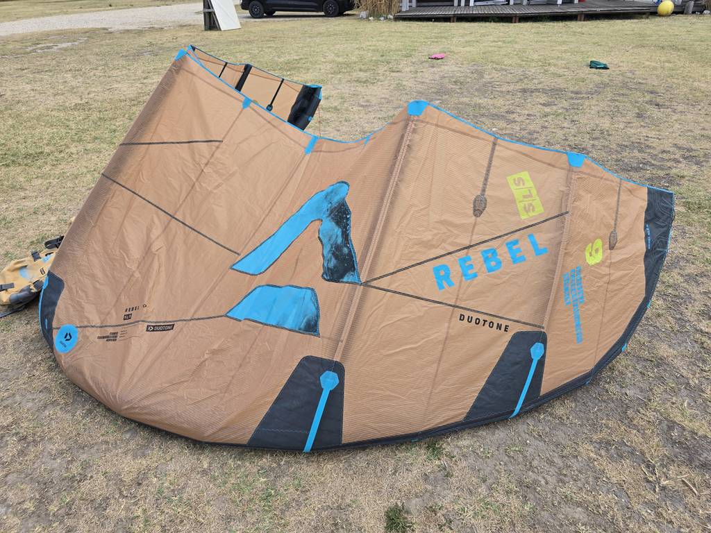 Gebraucht Duotone Rebel SLS 2026 Kite 6 m² Sand_Turpuoise_2