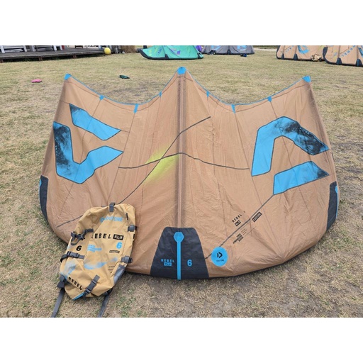 [P0175085-C08:sand/turpuoise-Duotone-2026-6-GEB01] Gebraucht Duotone Rebel SLS 2026 Kite 6 m² Sand/Turpuoise