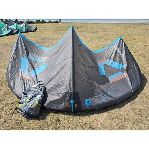 [P0175087-C13:dark-grey/turquoise-Duotone-2026-8-GEB01] Gebraucht Duotone Evo SLS 2026 Kite 8 m² Dark Grey/Turquoise