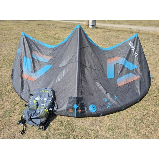 [P0175087-C13:dark-grey/turquoise-Duotone-2026-7-GEB01] Gebraucht Duotone Evo SLS 2026 Kite 7 m² Dark Grey/Turquoise